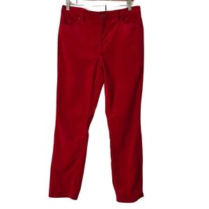 Talbots Petites Women’s Red Corduroy Straight Leg Pants Size 10 Petite 10P